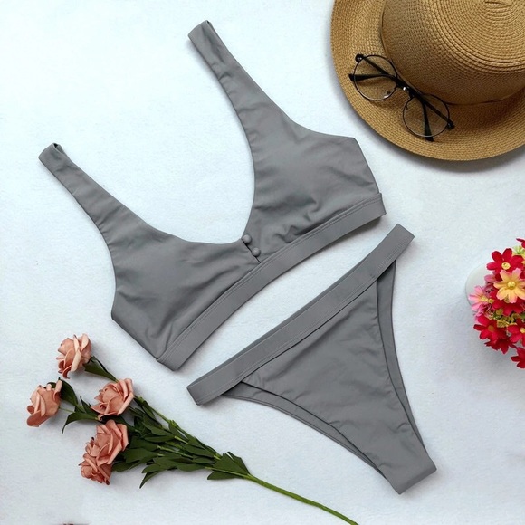 🆕Cher Gray High Waisted Bikini - Picture 5 of 7